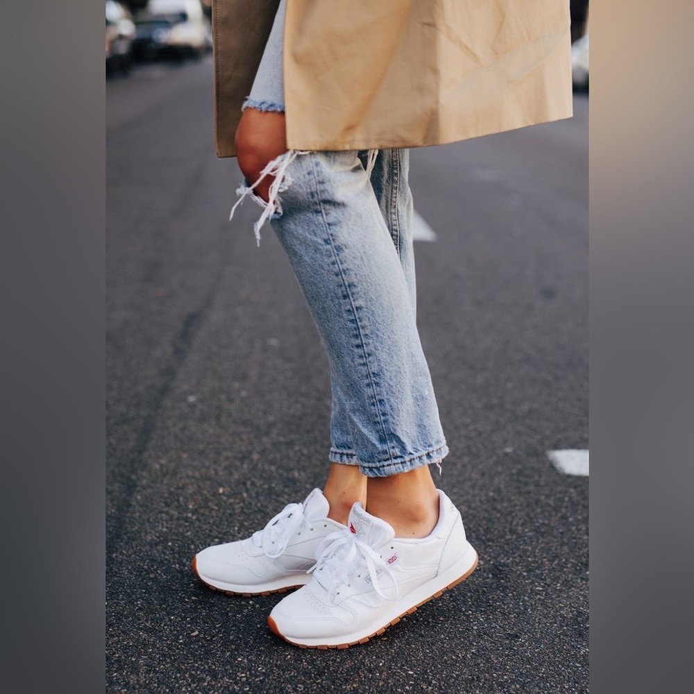 White leather original Reebok sneakers